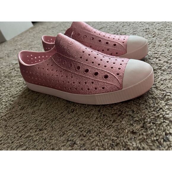 Native Shoes Jefferson Bling Pink Sparkly Shoes Size M11 - Picture 5 of 15